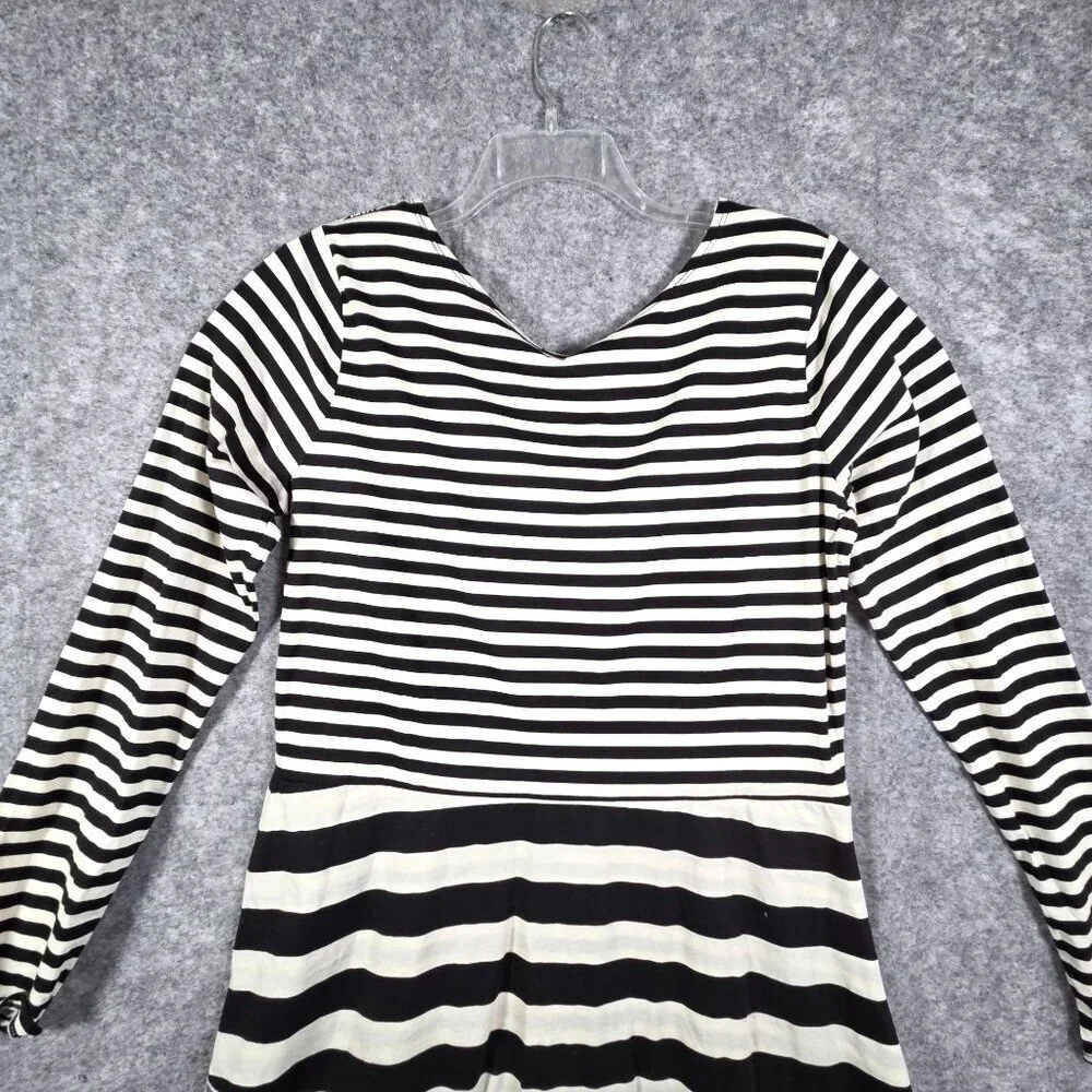 Jelly the Pug NWT Girls Boho Stripe Dress Black White Long Sleeve Size XXL